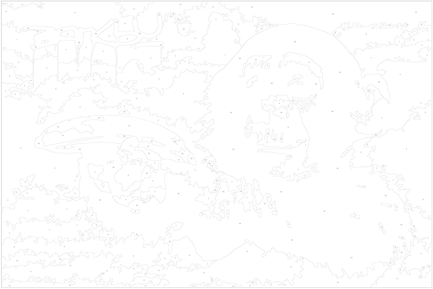 Glezna izkrāso pēc cipariem - Monkey (Banksy Street Art Graffiti) 60x40 cm Artgeist