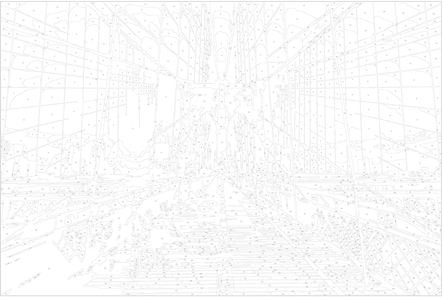 Glezna izkrāso pēc cipariem - New York Bridge 60x40 cm Artgeist