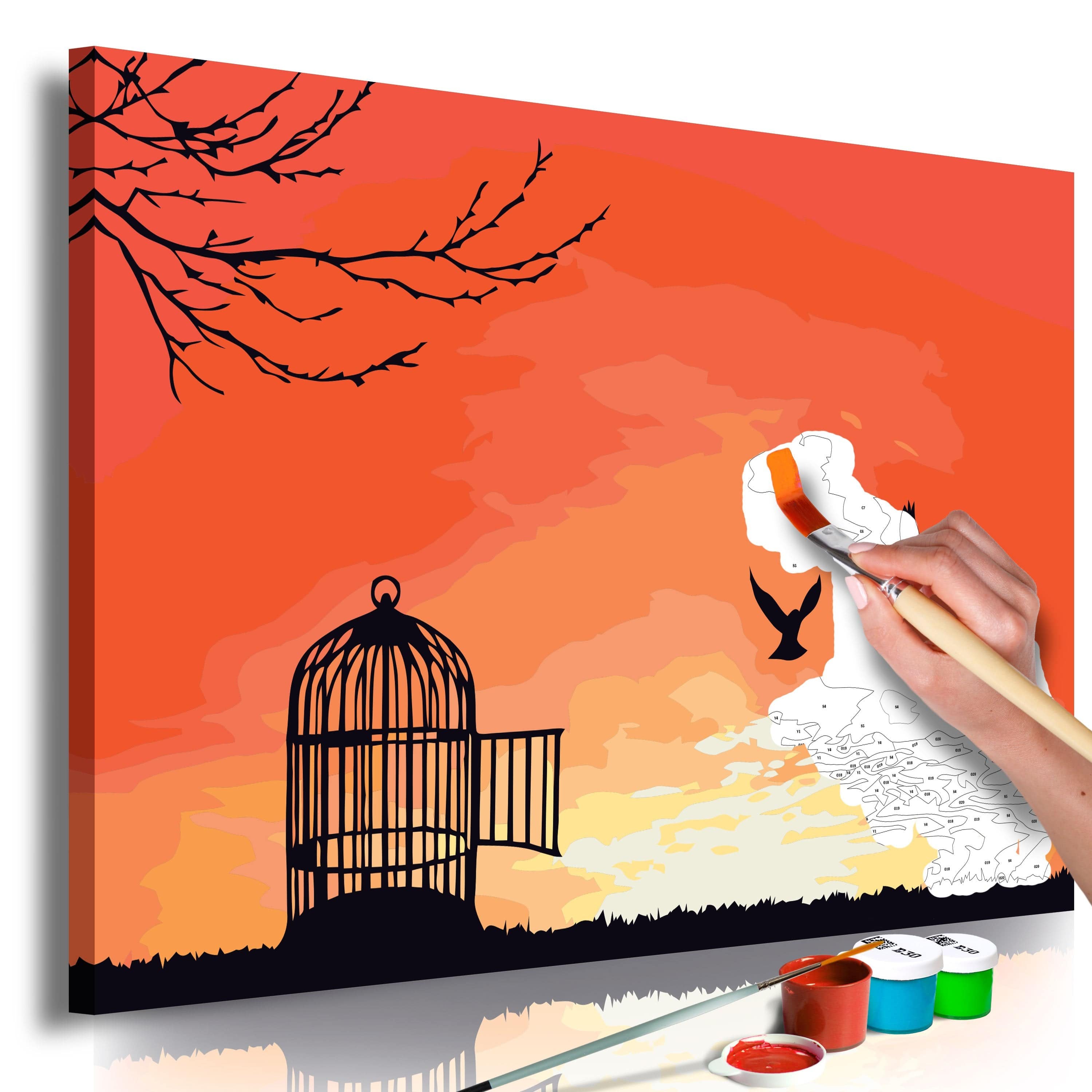 Glezna izkrāso pēc cipariem - Open Cage 60x40 cm Artgeist