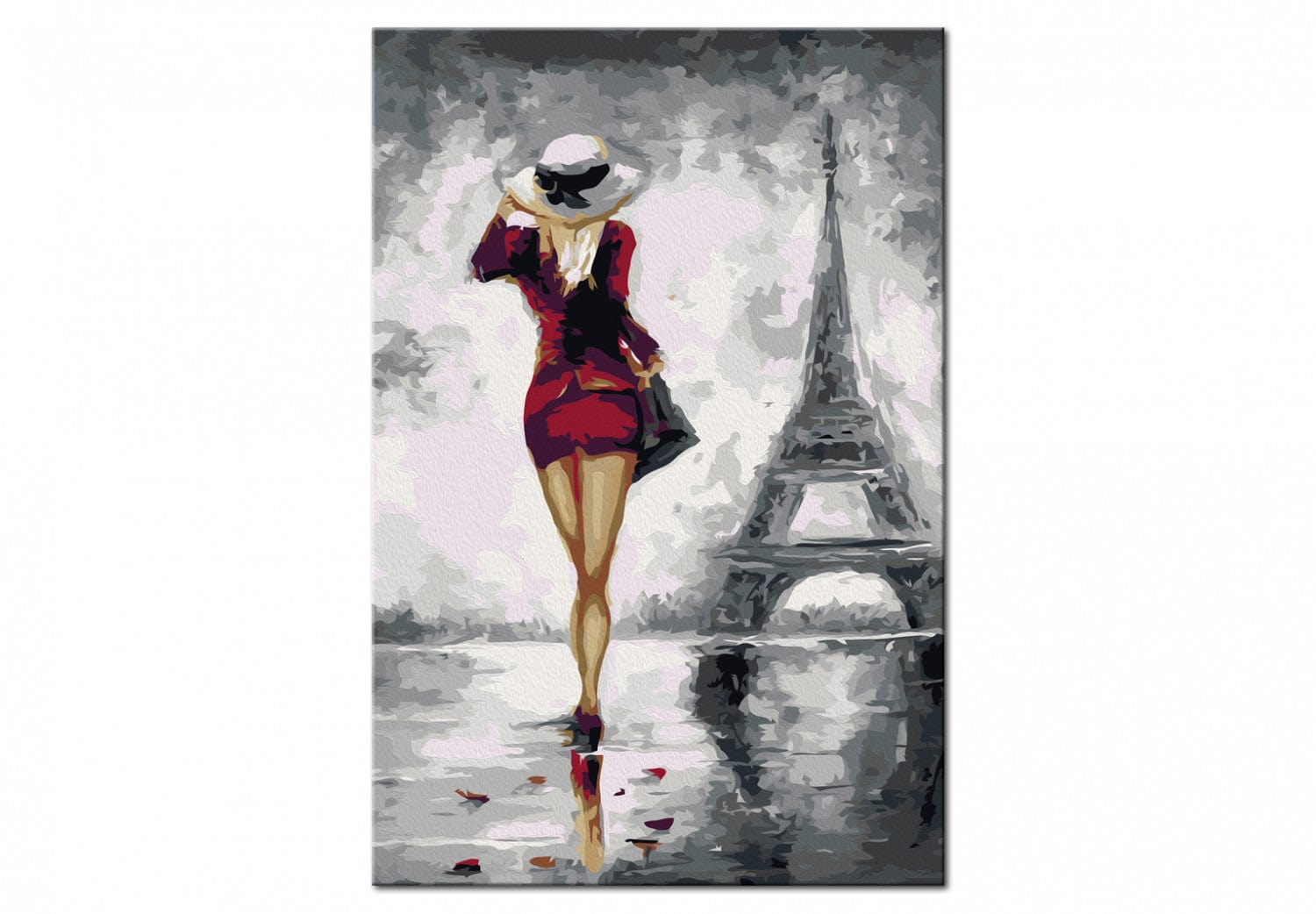 Glezna izkrāso pēc cipariem - Parīziete 40x60 cm Artgeist