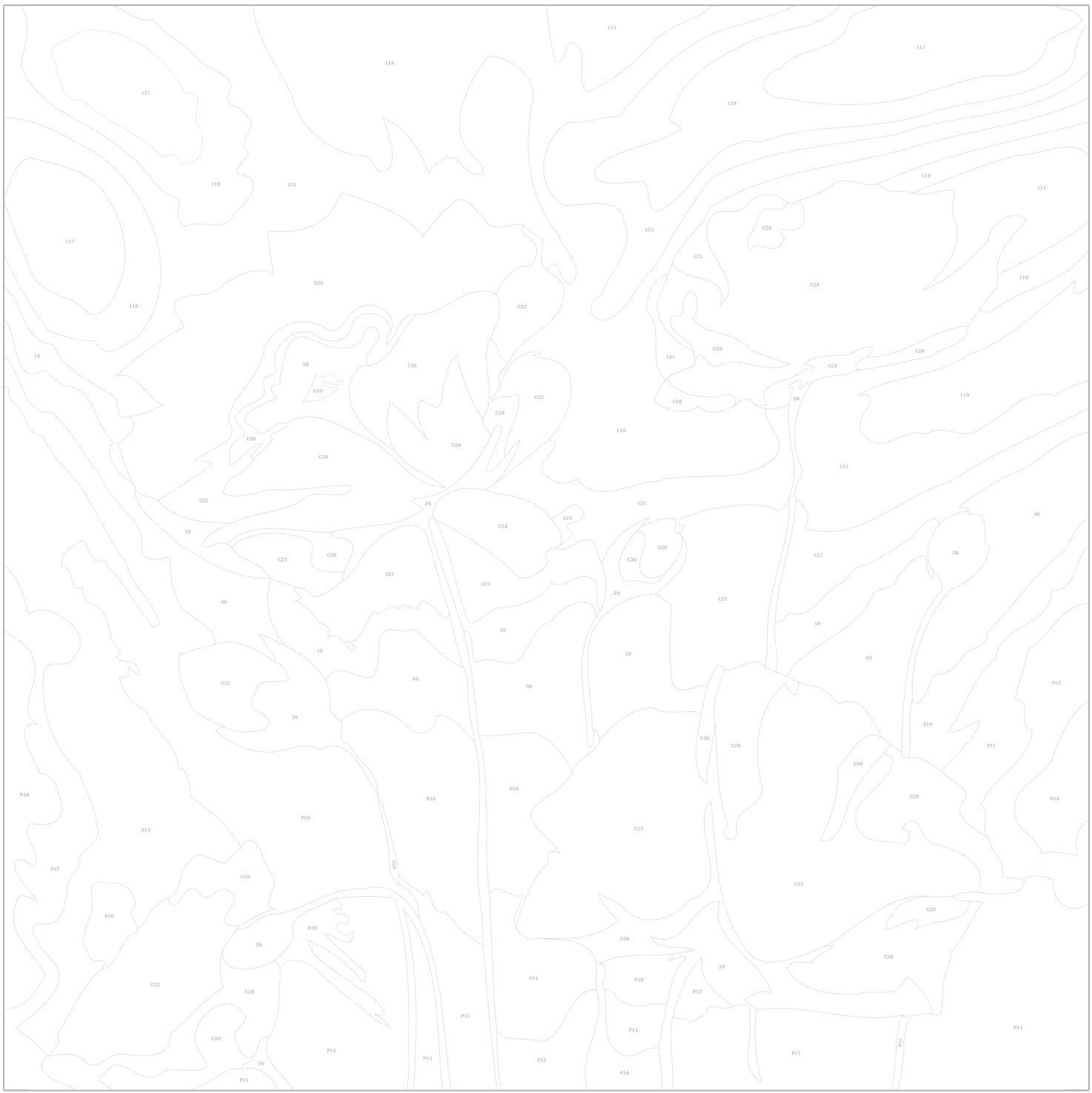 Glezna izkrāso pēc cipariem - Poppies 45x45 cm Artgeist