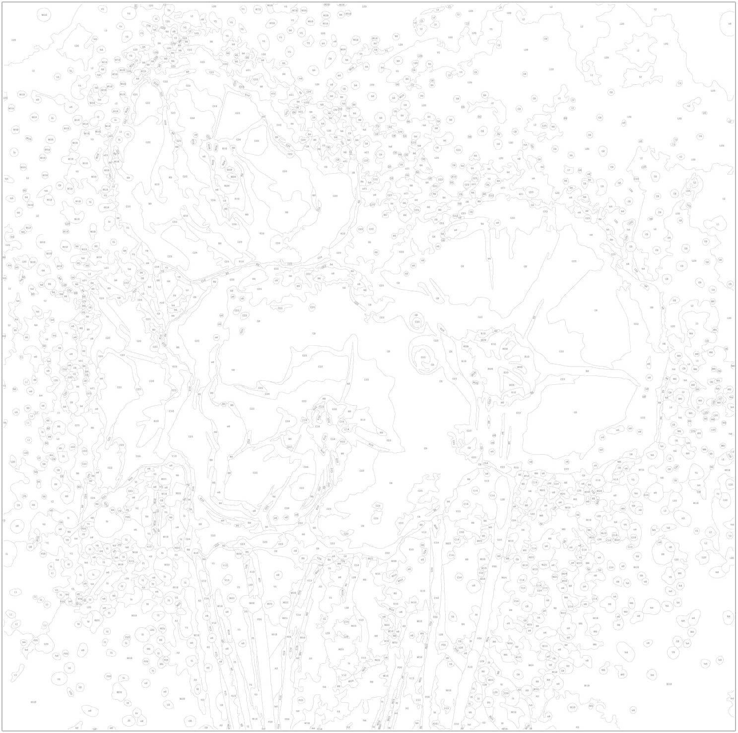 Glezna izkrāso pēc cipariem - Poppies (modern) 60x60 cm Artgeist