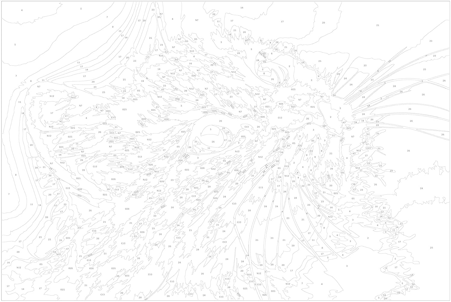 Glezna izkrāso pēc cipariem - Red Cat 60x40 cm Artgeist