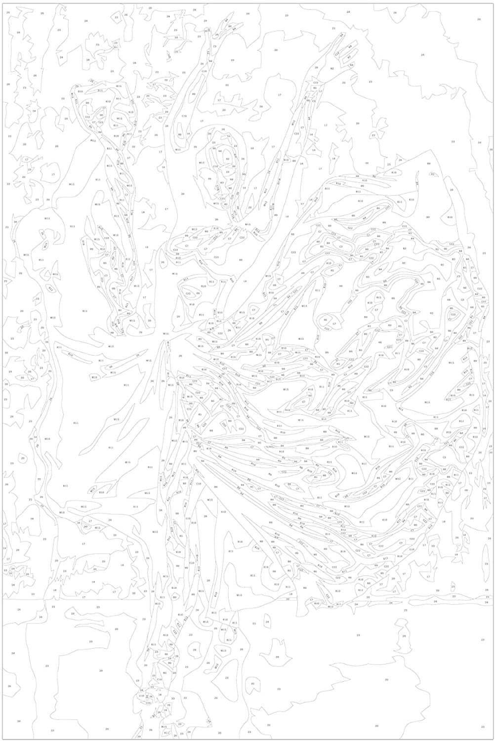 Glezna izkrāso pēc cipariem - Red Dress 40x60 cm Artgeist