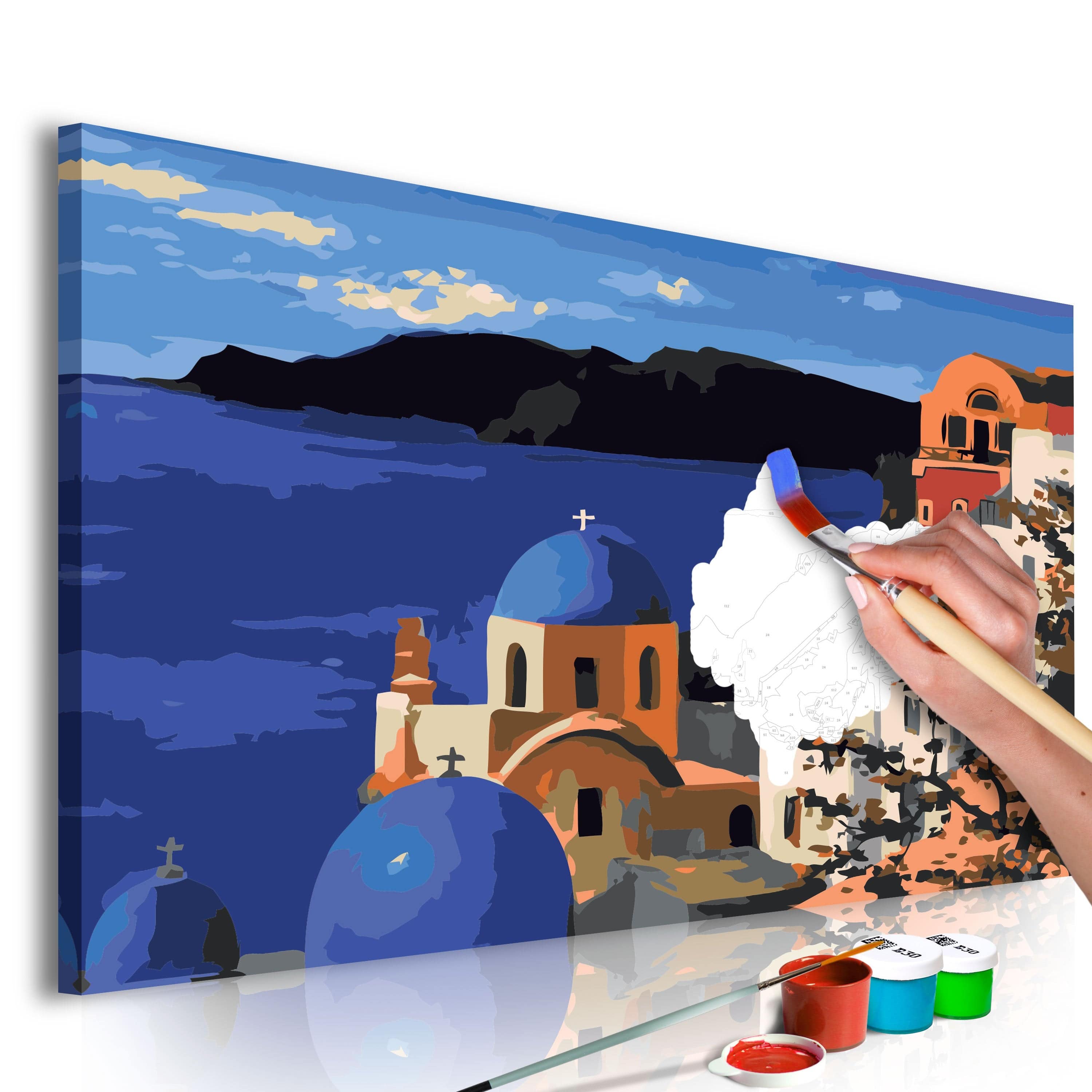 Glezna izkrāso pēc cipariem - Santorini 60x40 cm Artgeist