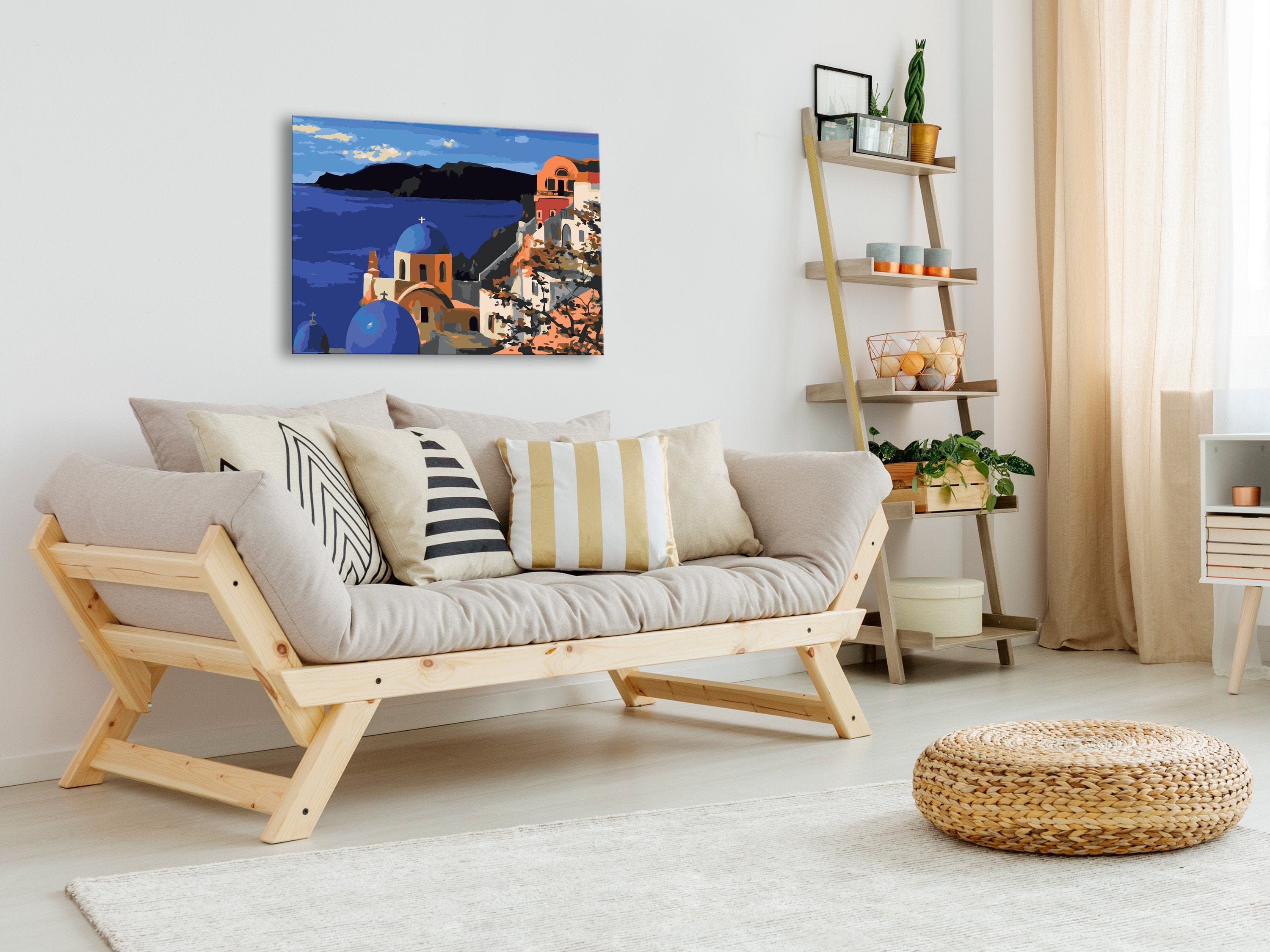 Glezna izkrāso pēc cipariem - Santorini 60x40 cm Artgeist