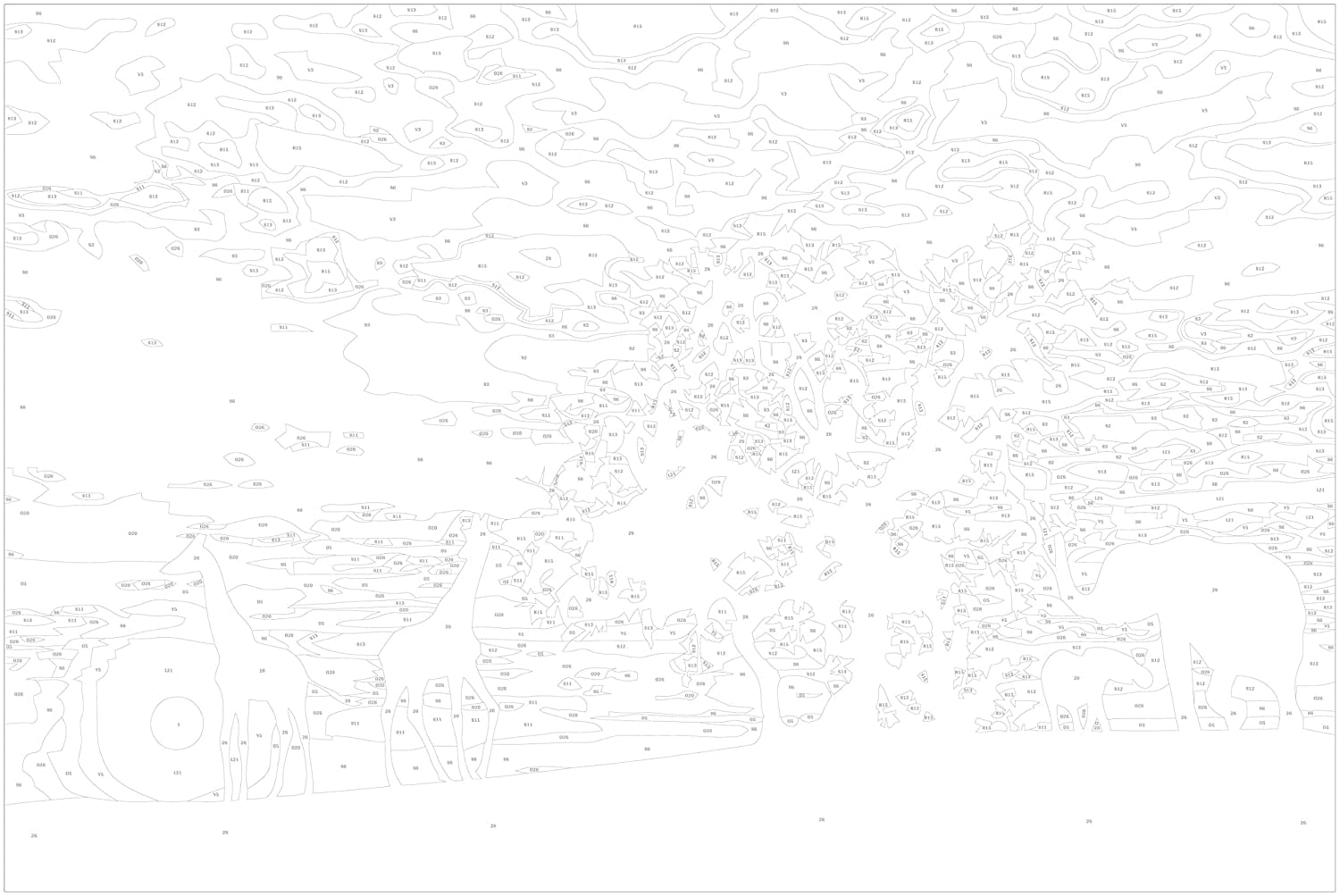 Glezna izkrāso pēc cipariem - Savannah (Giraffes & Elephants) 60x40 cm Artgeist