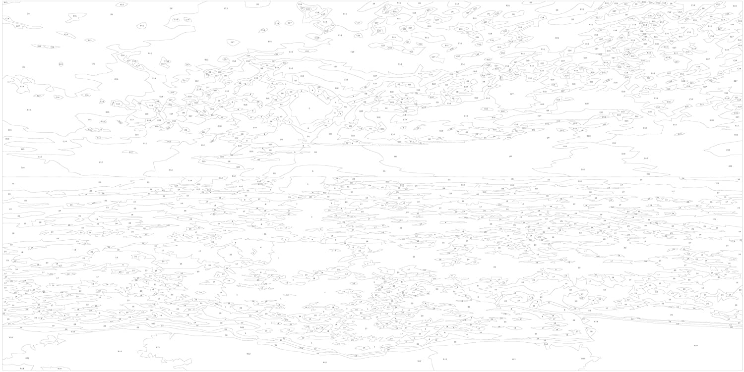 Glezna izkrāso pēc cipariem - Sea (Sky In Flames) 80x40 cm Artgeist