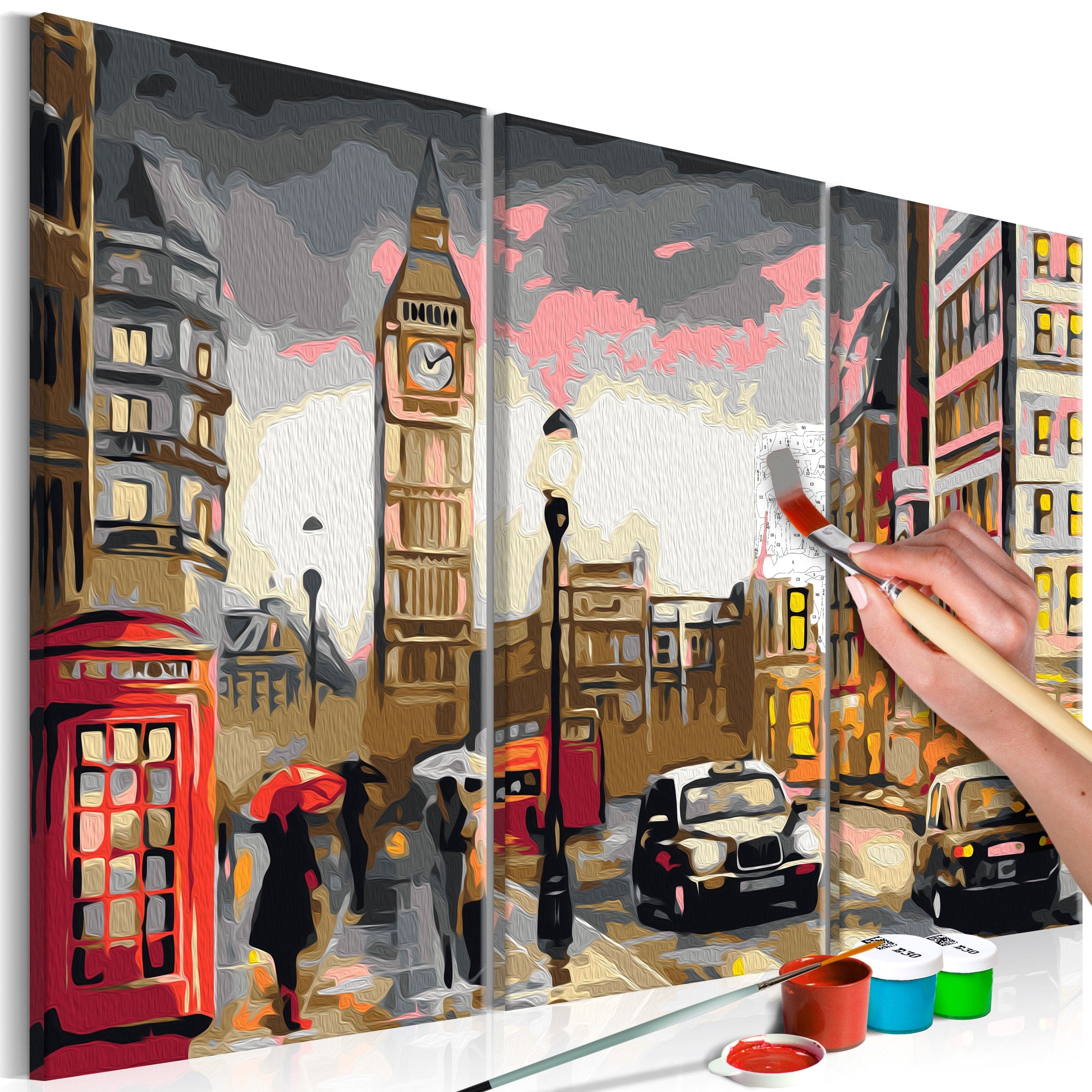 Glezna izkrāso pēc cipariem - Streets Of London 60x40 cm Artgeist