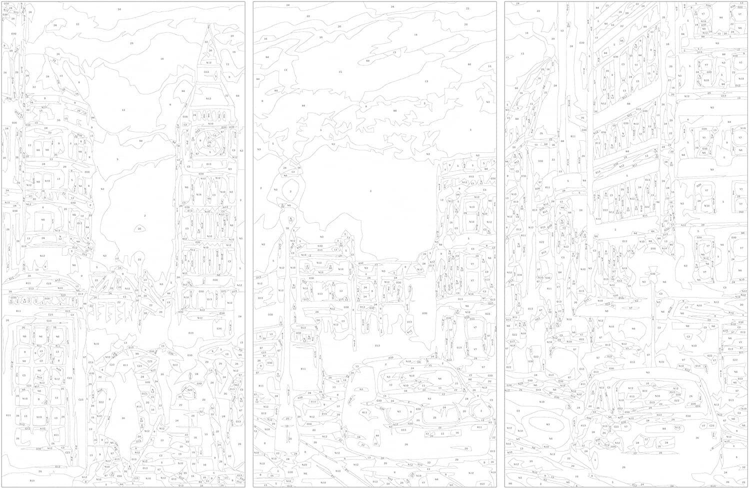 Glezna izkrāso pēc cipariem - Streets Of London 60x40 cm Artgeist