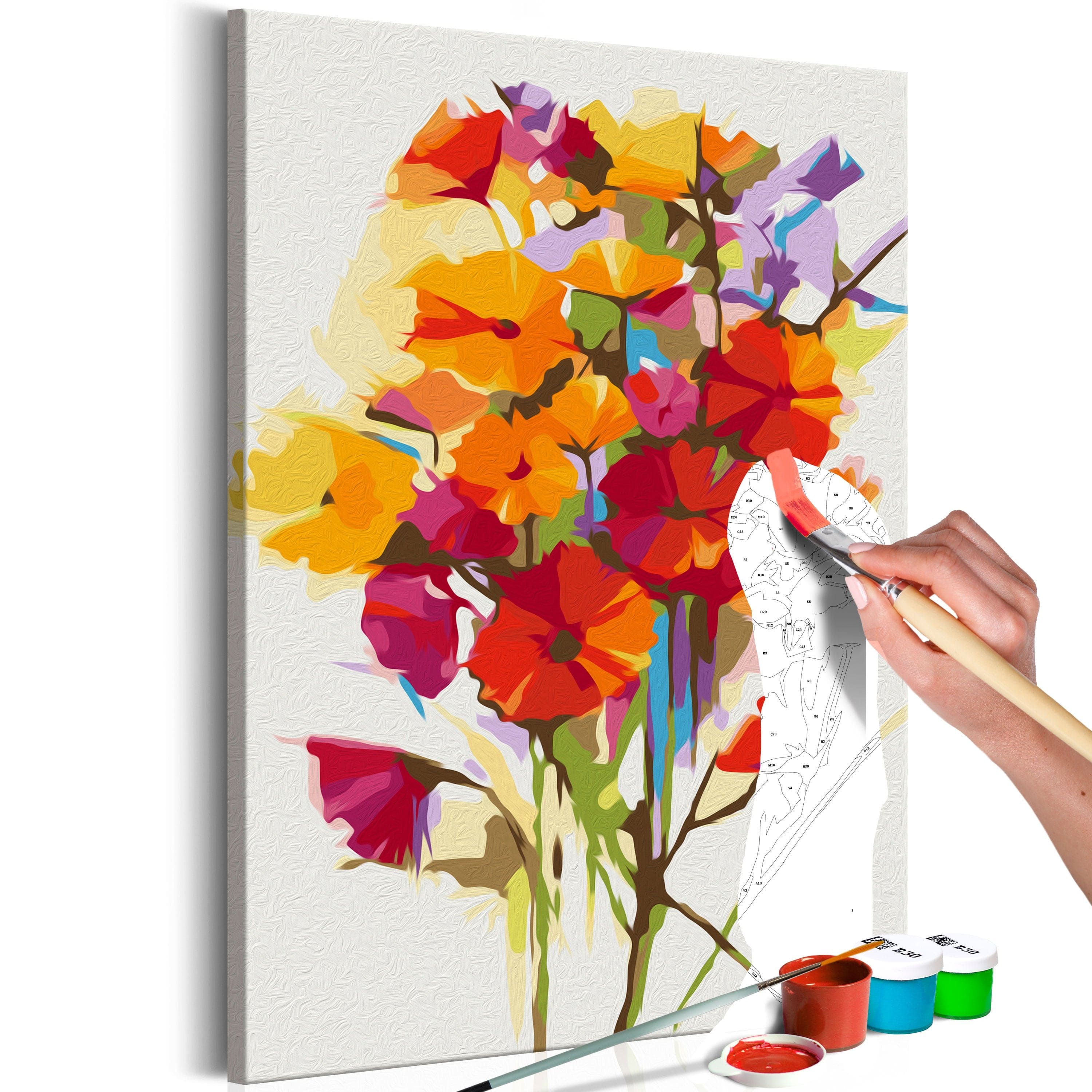Glezna izkrāso pēc cipariem - Summer Flowers 40x60 cm Artgeist