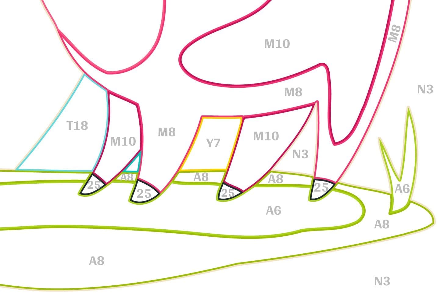 Glezna izkrāso pēc cipariem - Sweet Unicorns 33x23 cm Artgeist