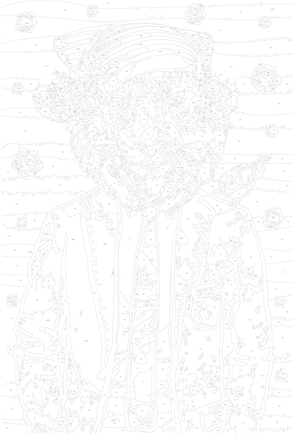 Glezna izkrāso pēc cipariem - Tiger in Hat 40x60 cm Artgeist