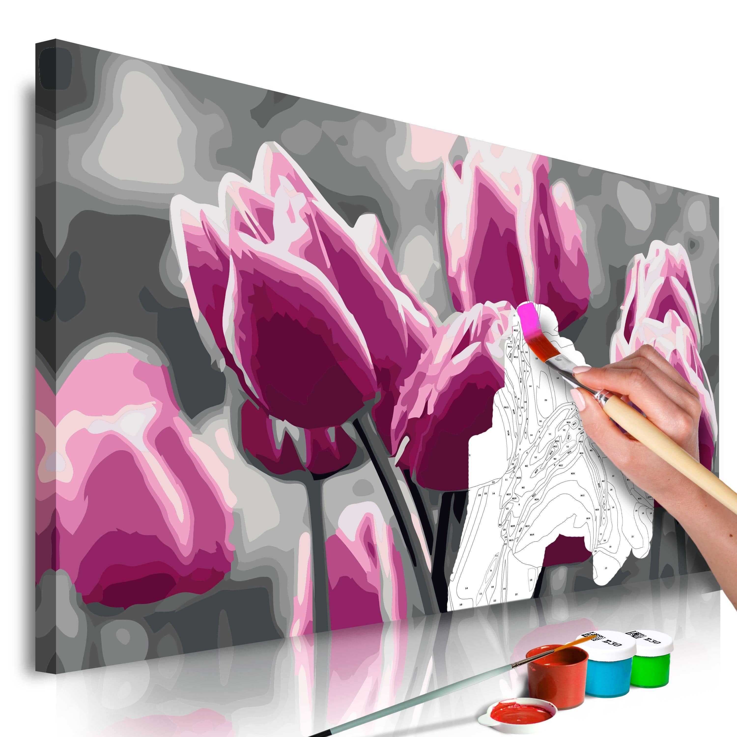 Glezna izkrāso pēc cipariem - Tulip Field 60x40 cm Artgeist