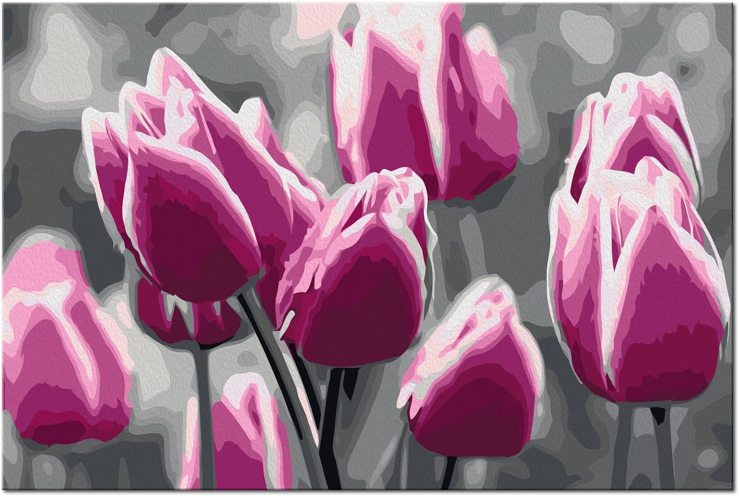 Glezna izkrāso pēc cipariem - Tulip Field 60x40 cm Artgeist