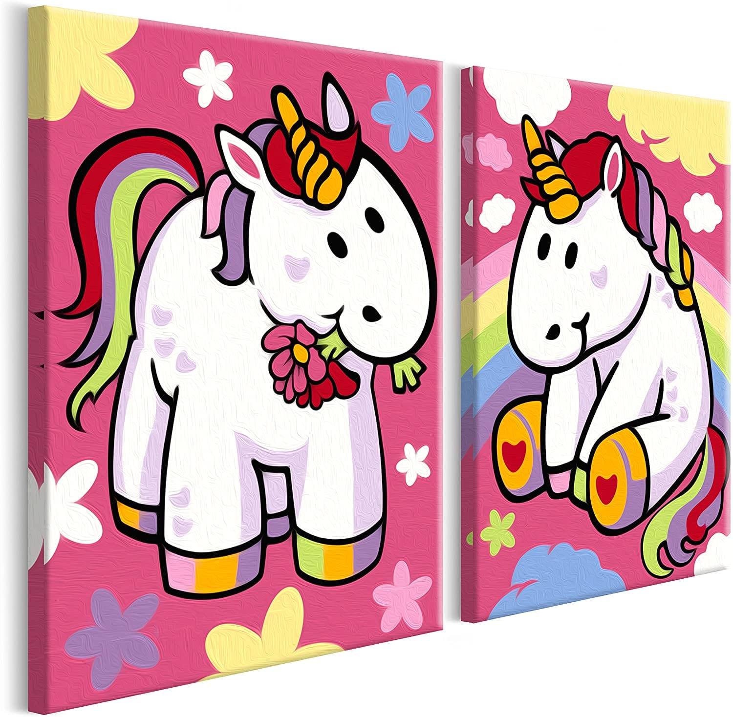 Glezna izkrāso pēc cipariem - Unicorns 33x23 cm Artgeist