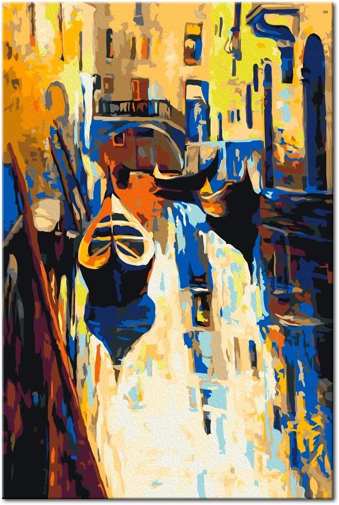 Glezna izkrāso pēc cipariem - Venice (Gondolas) 40x60 cm Artgeist