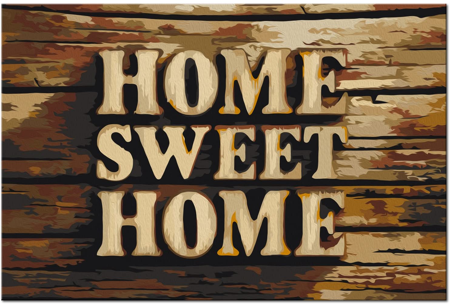 Glezna izkrāso pēc cipariem - Wooden Home 60x40 cm Artgeist