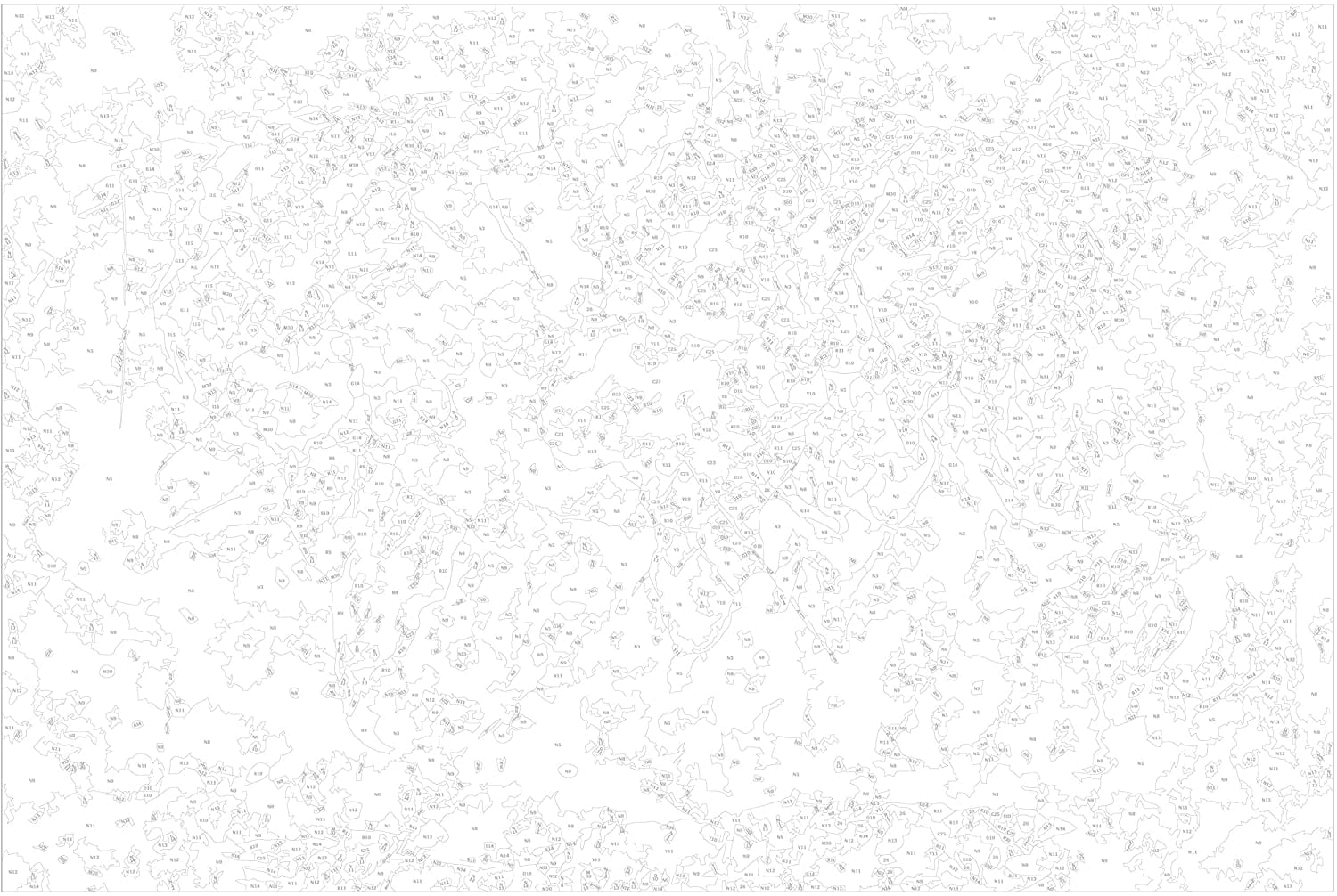 Glezna izkrāso pēc cipariem - World Map (Colour Splashes) 60x40 cm Artgeist