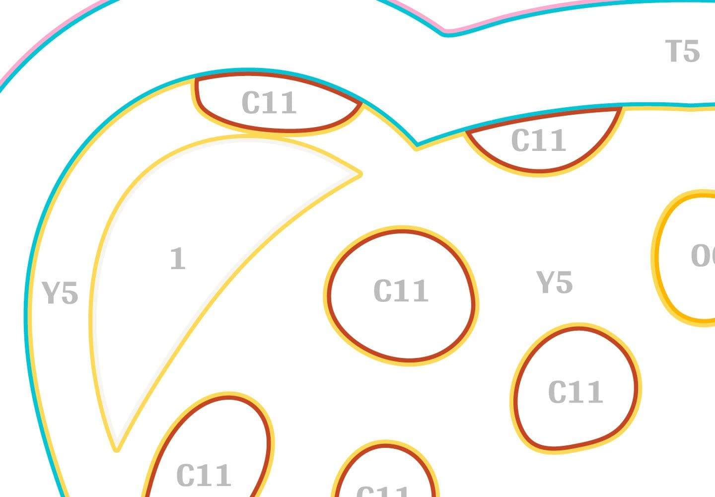 Glezna izkrāso pēc cipariem - Zebra & Leopard (Pink & Blue) 33x23 cm Artgeist