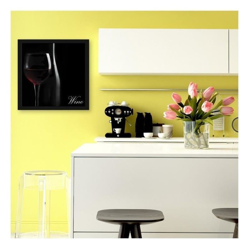 Glezna melnā rāmī - A glass of red wine Home Trends