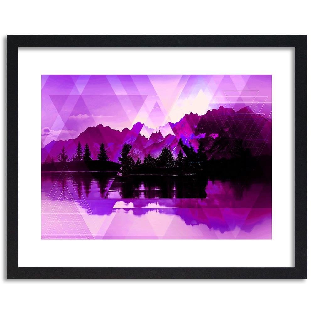 Glezna melnā rāmī - A Lake In The Mountains 3 Home Trends