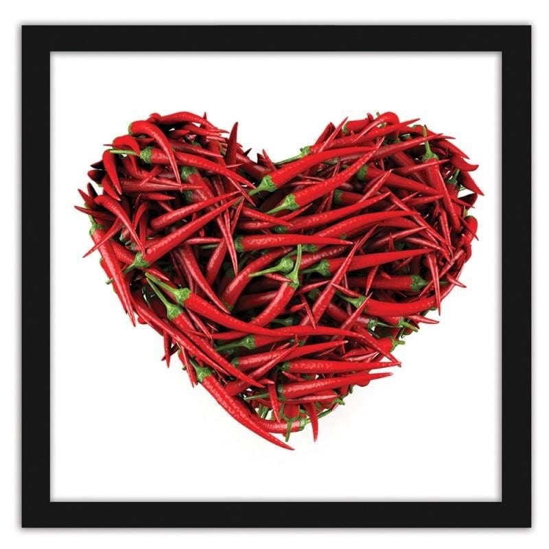 Glezna melnā rāmī - A spicy heart Home Trends