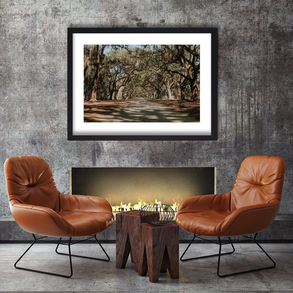 Glezna melnā rāmī - A Wide Path In The Park Home Trends