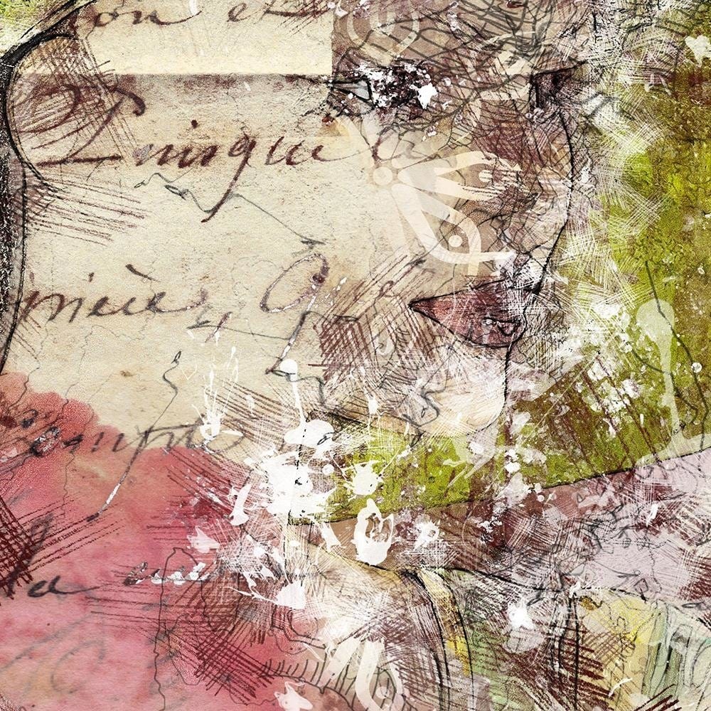 Glezna melnā rāmī - A Woman In A Green Hat Home Trends