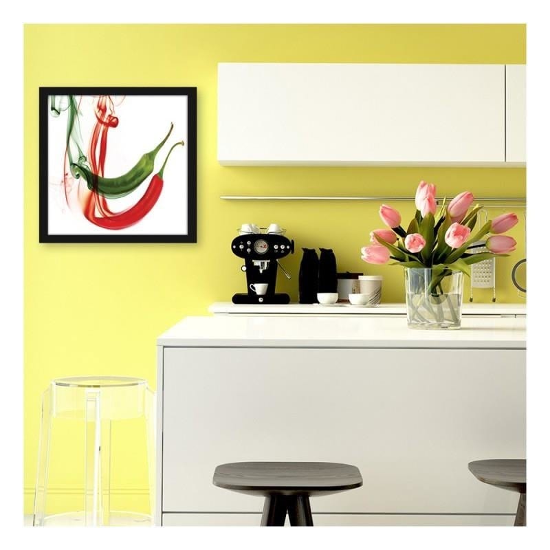 Glezna melnā rāmī - Abstract chili peppers Home Trends
