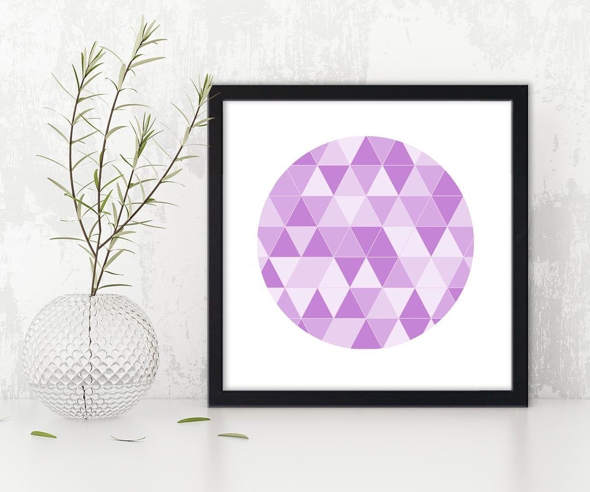 Glezna melnā rāmī - Abstract Circle 8 Home Trends