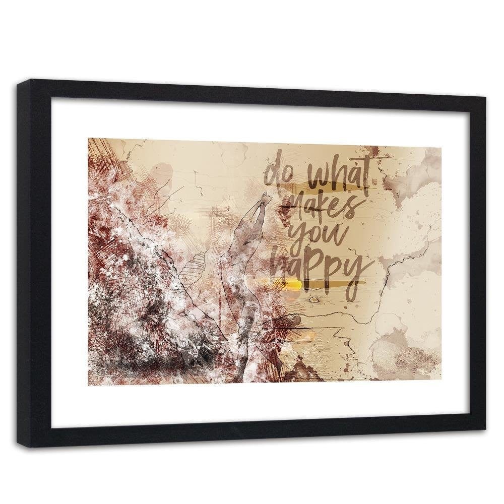Glezna melnā rāmī - Abstract Silhouette Of A Woman Home Trends