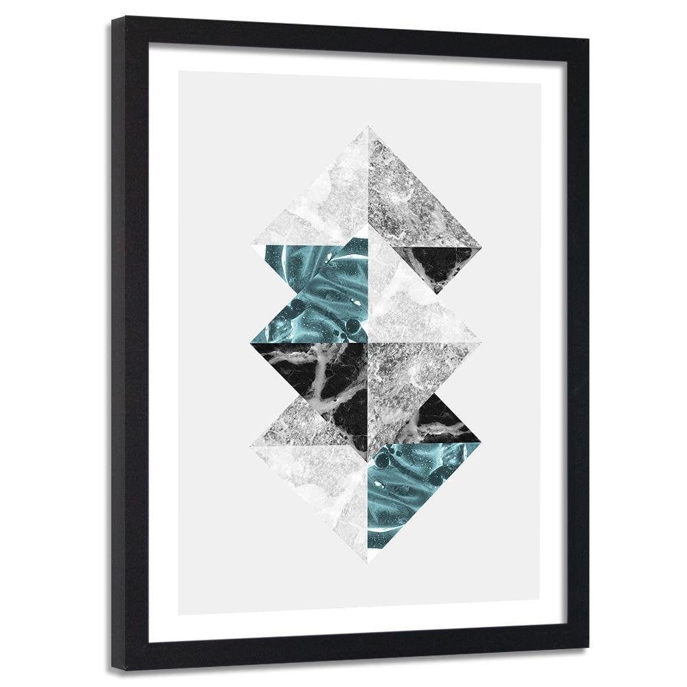 Glezna melnā rāmī - Abstract Squares Home Trends