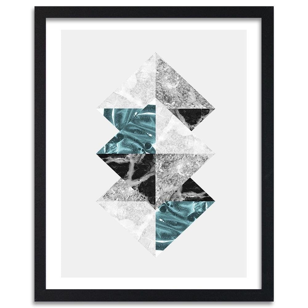 Glezna melnā rāmī - Abstract Squares Home Trends