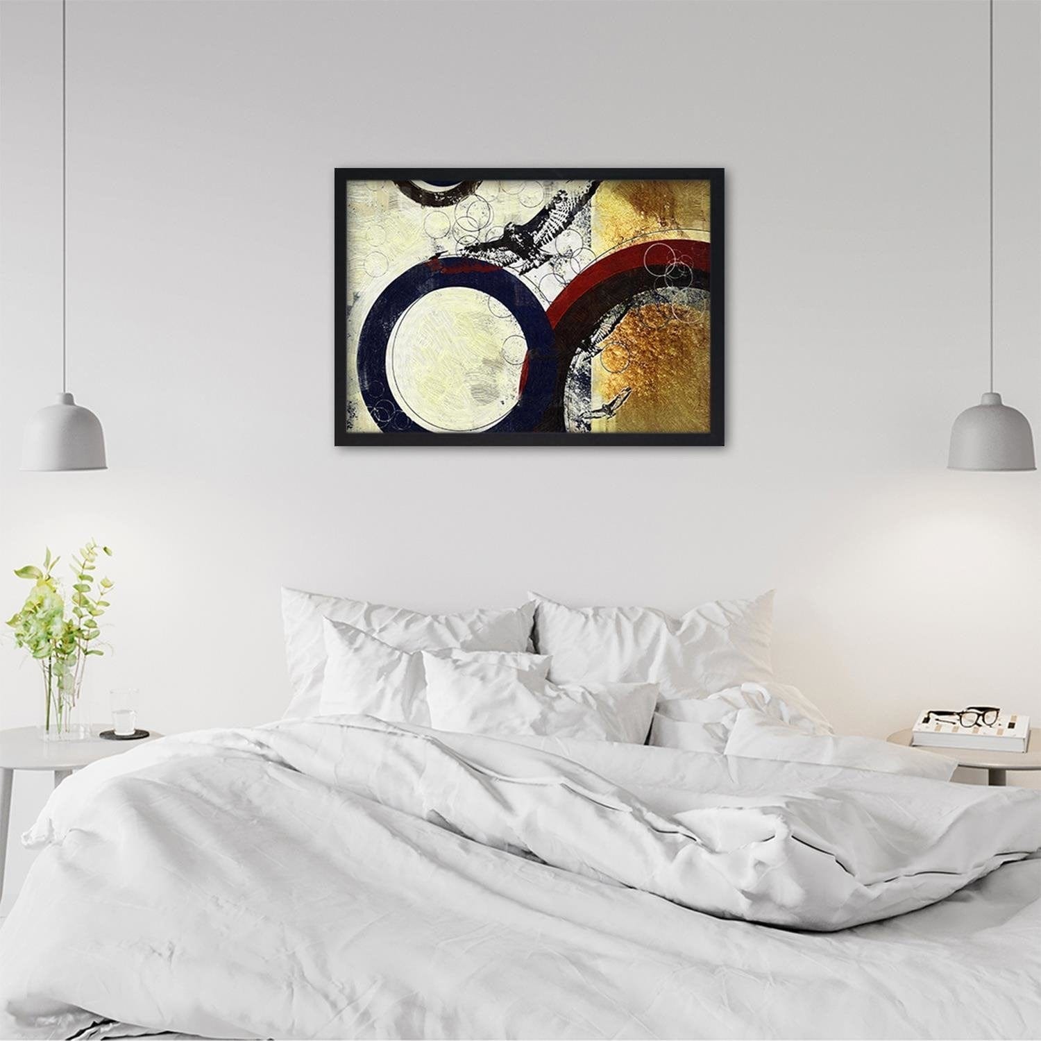 Glezna melnā rāmī - Abstraction Circles Home Trends