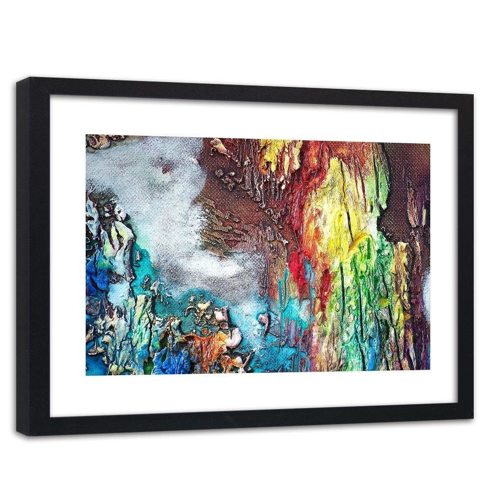 Glezna melnā rāmī - Abstraction In Color Home Trends