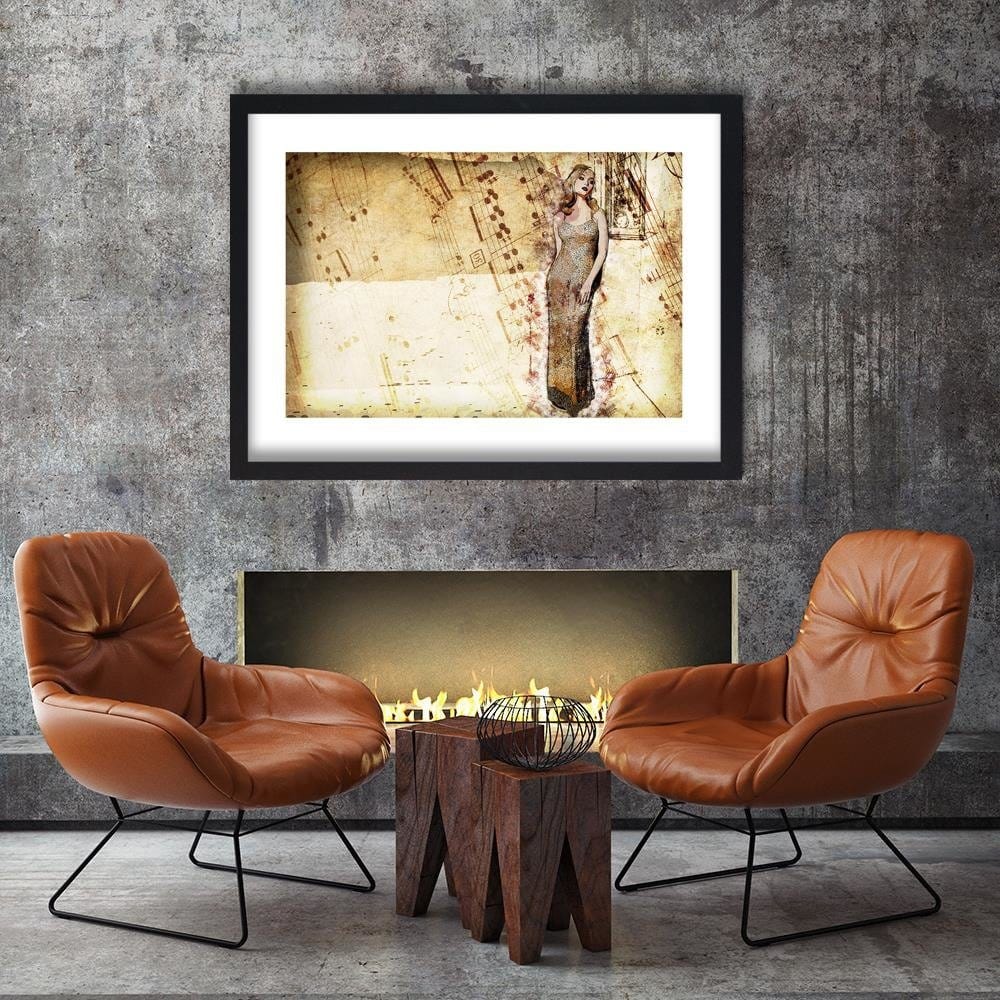 Glezna melnā rāmī - Abstraction Model Home Trends