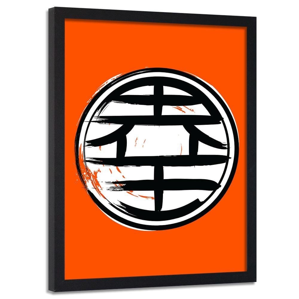 Glezna melnā rāmī - Abstraction Orange Home Trends