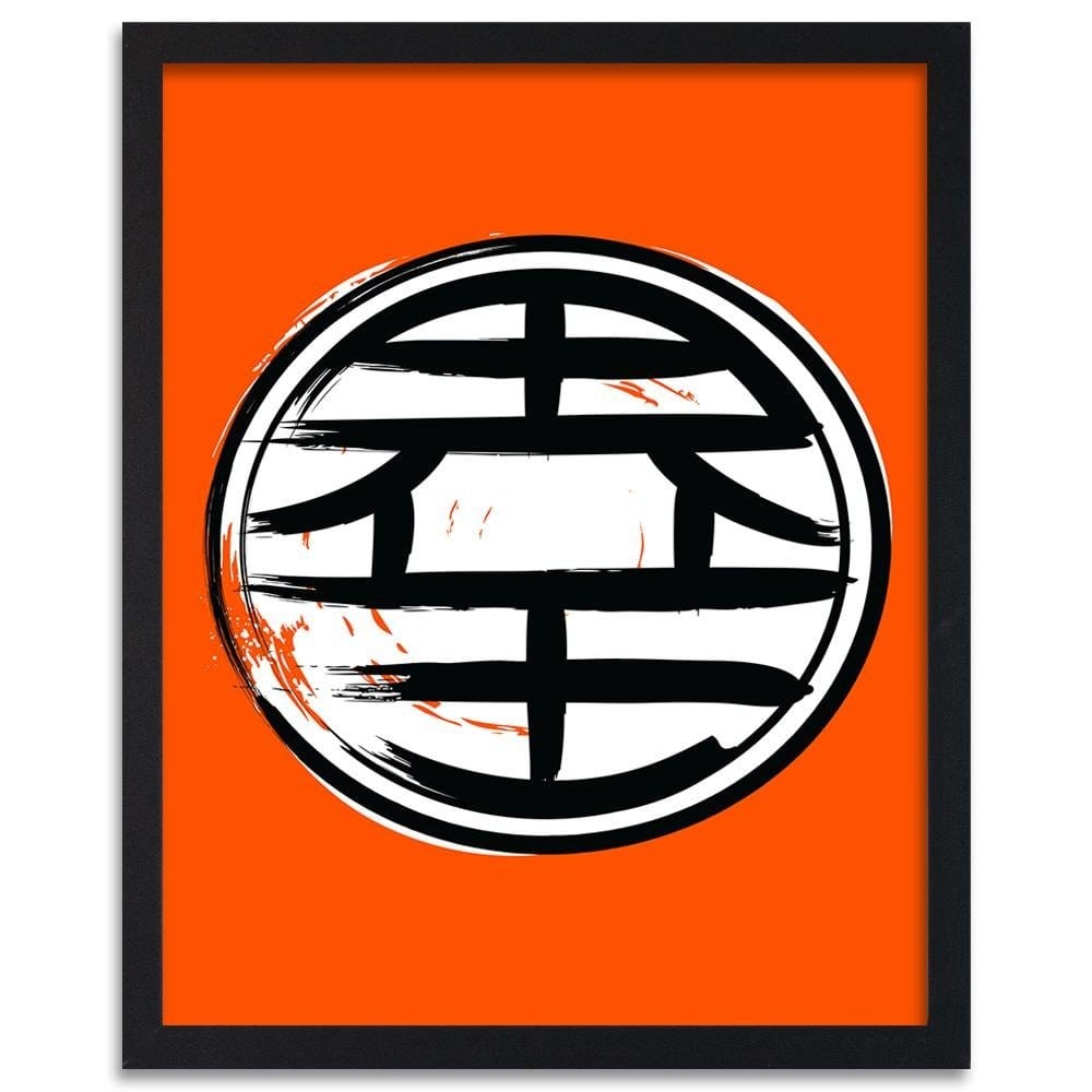 Glezna melnā rāmī - Abstraction Orange Home Trends