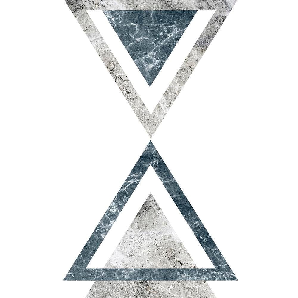 Glezna melnā rāmī - Abstraction With Marble Triangles Home Trends