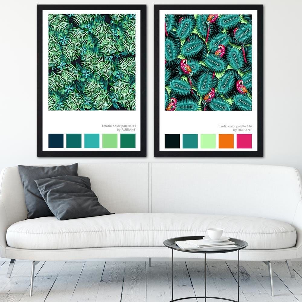 Glezna melnā rāmī - Acapulco Green Home Trends