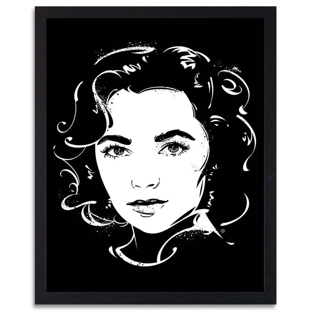 Glezna melnā rāmī - Actress Image Black And White Home Trends