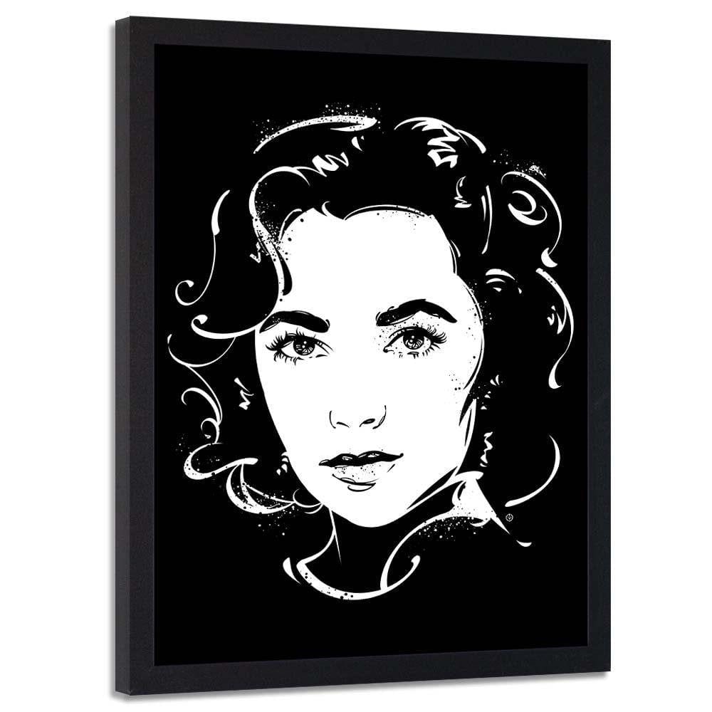 Glezna melnā rāmī - Actress Image Black And White Home Trends