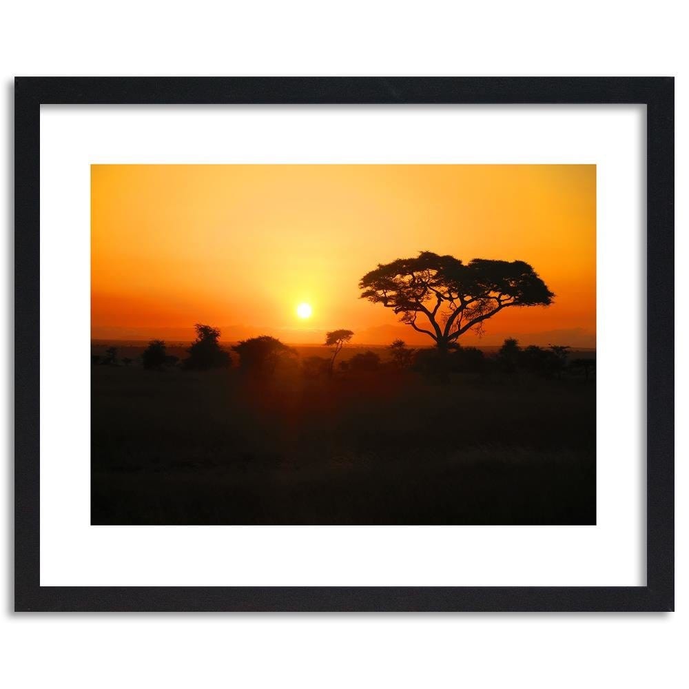 Glezna melnā rāmī - African Sunset Home Trends