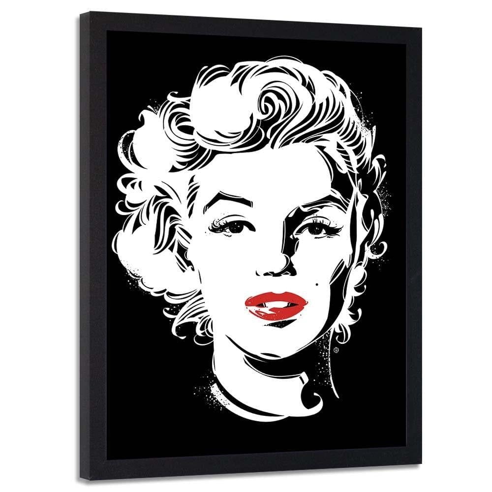 Glezna melnā rāmī - American Actress Black And White Home Trends