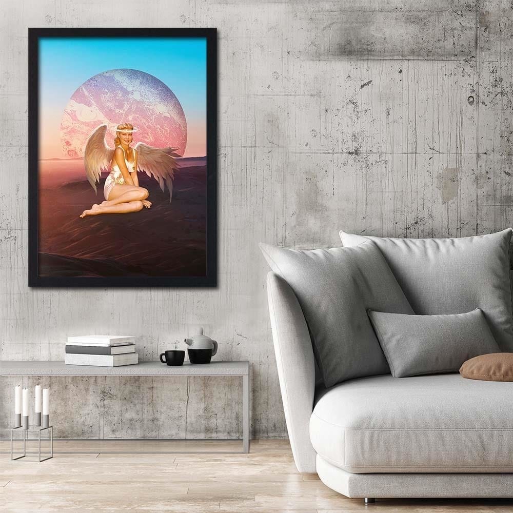 Glezna melnā rāmī - Angel Women Home Trends