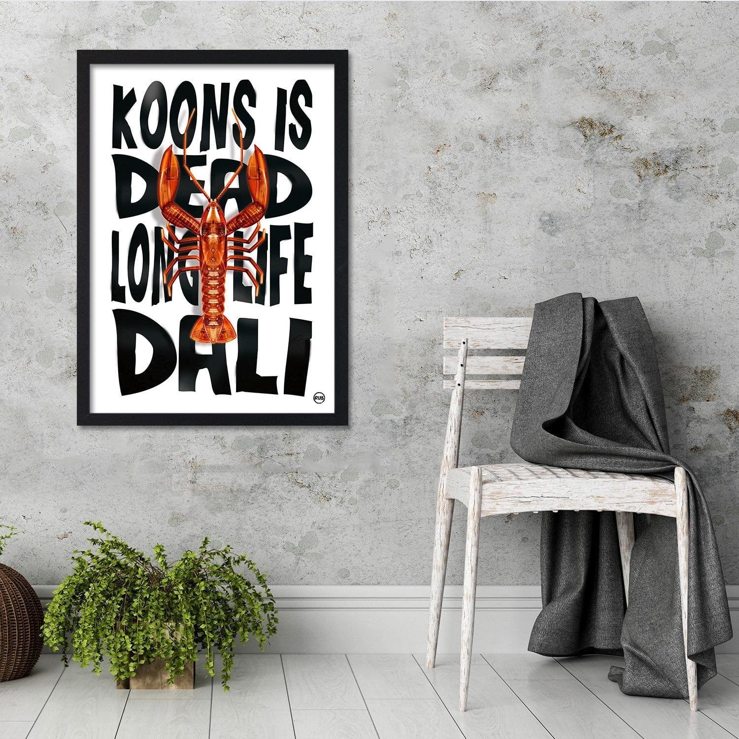 Glezna melnā rāmī - Animal Print Image Black And White Home Trends