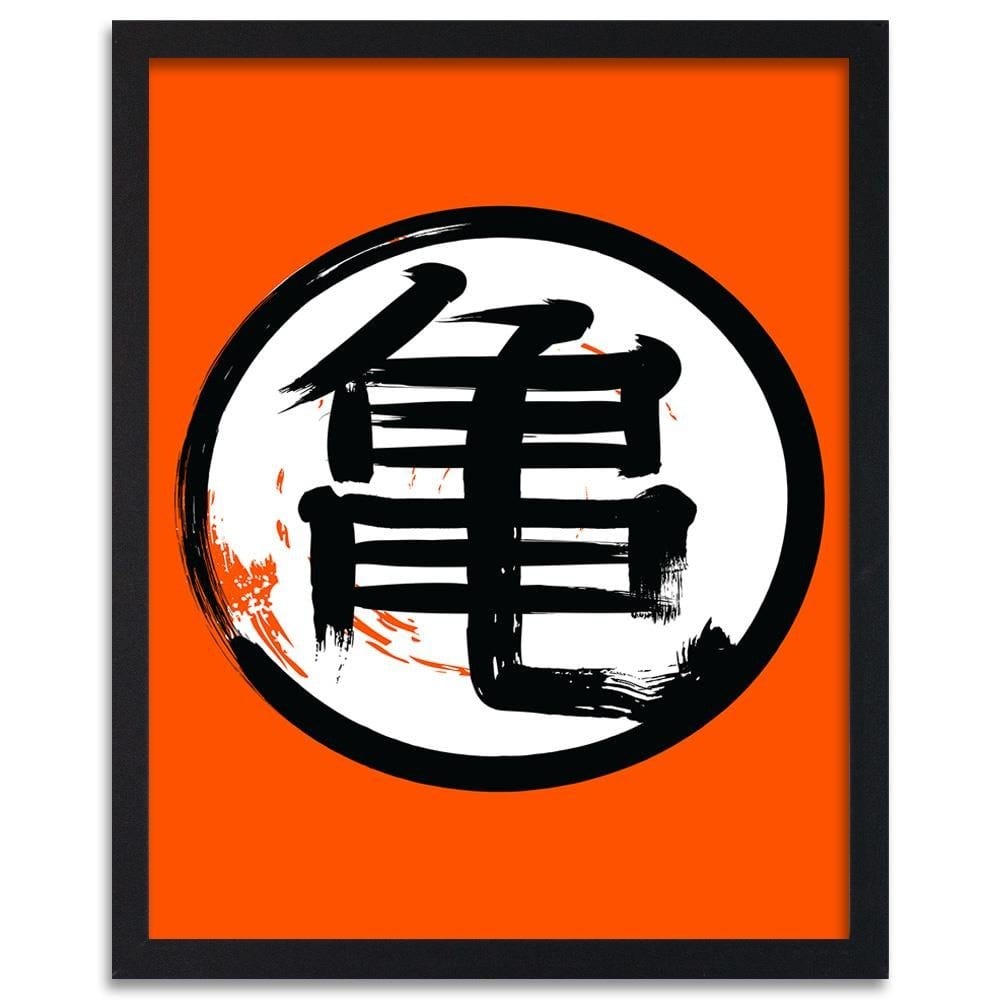 Glezna melnā rāmī - Anime Morife Orange Home Trends