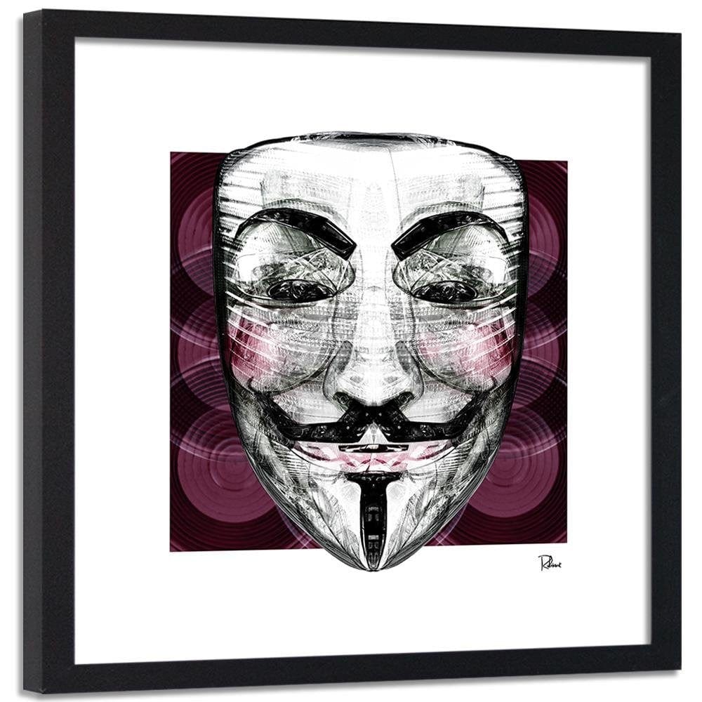 Glezna melnā rāmī - Anonymous Mask Home Trends