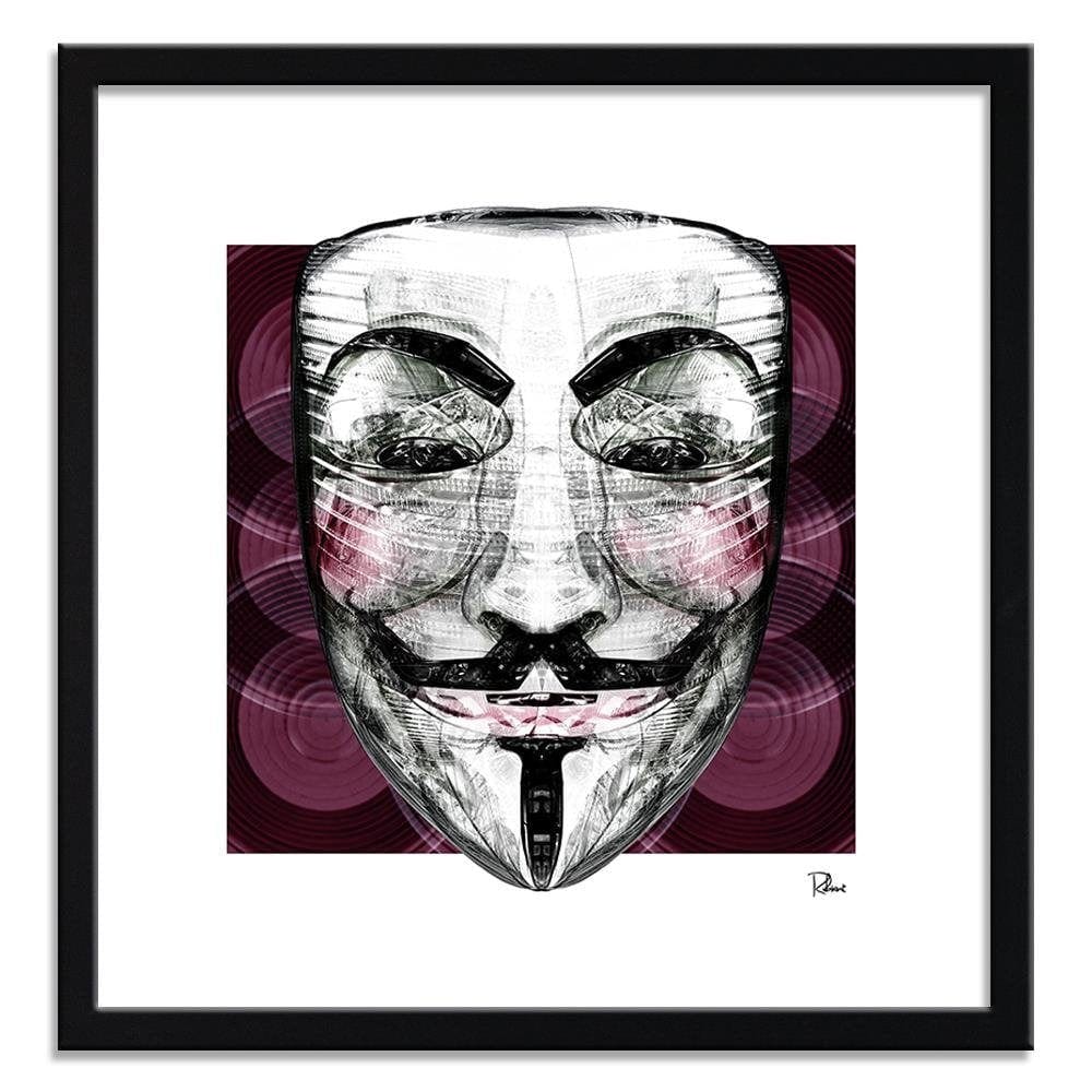 Glezna melnā rāmī - Anonymous Mask Home Trends